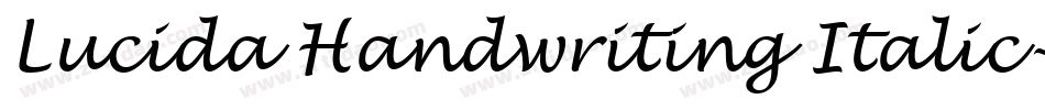 Lucida Handwriting Italic字体转换